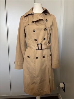 London Fog Heritage Women's Khaki Trench Coat with Belt